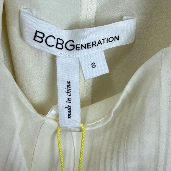 BCBGeneration Womens Ivory Chiffon Halter Shift Dress NWT SIze Small S - Picture 6 of 8